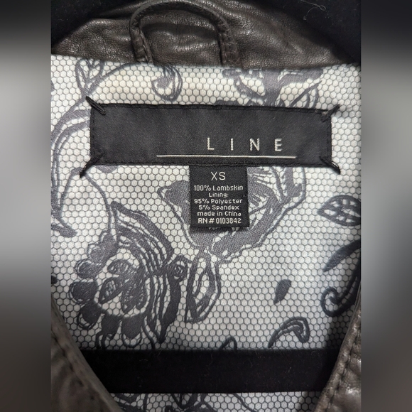 LINE 100% Lambskin Leather Jacket - Picture 5 of 17